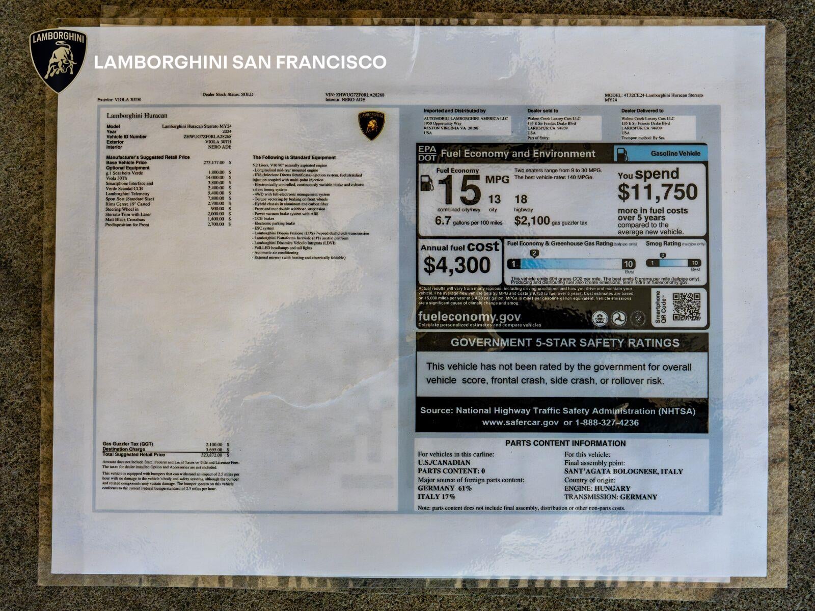 2024 Lamborghini Huracan Sterrato Coupe