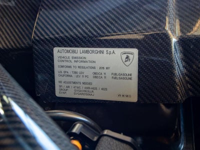 2016 Lamborghini Aventador Roadster LP 700-4 Pirelli Edition